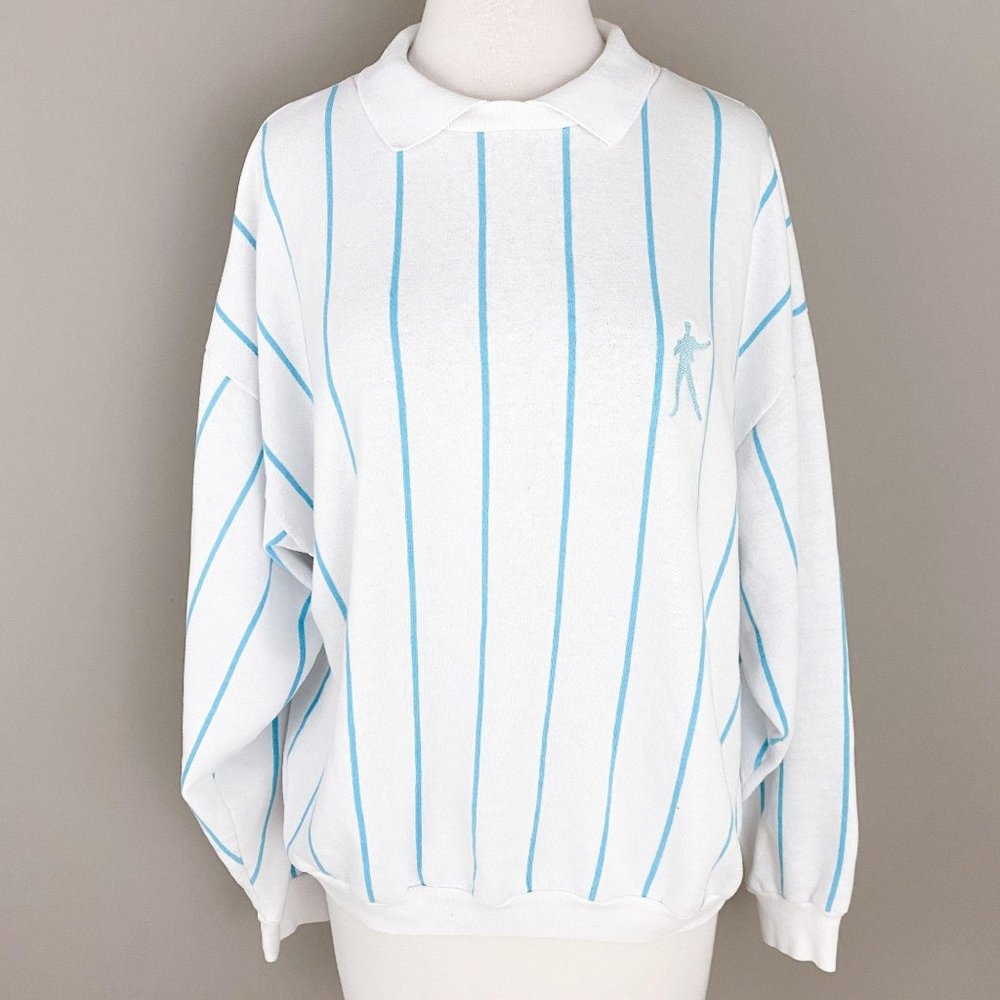 Vintage Collard Crewneck Elvis White Sweatshirt